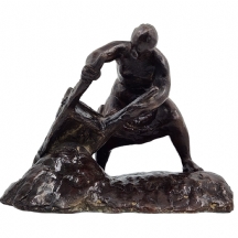 פסל ברונזה פאטינה חומה, לא חתום