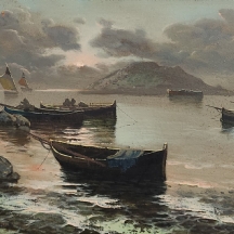 לוקה פונטנסי (אמן איטלקי, Luca Fontanesi) - 'עשר סירות במפרץ' -