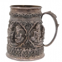 כלי כסף בורמזי ממיאנמר (בורמה) או תאילנדי עתיק, עשוי כסף '900'