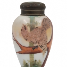 כלי עתיק עשוי זכוכית ומתכת מצופה כסף