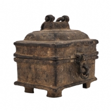 תיבת ברזל הודית עתיקה מהמאה ה-19