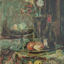 צבי שור (Zvi Shorr) - 'שולחן חג', ליטוגרפיה