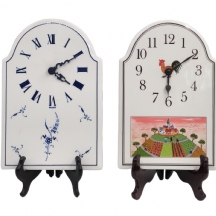 לוט של 2 שעונים גרמניים עשויים פורצלן