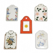 לוט של 5 מגשי פורצלן גרמנים לגבינות, תוצרת: 'Villeroy & Boch'