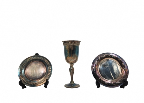 3 כלי כסף שונים תוצרת 'הצורפים' (Hazorfim)