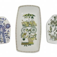 לוט של 3 מגשי פורצלן נורבגיים