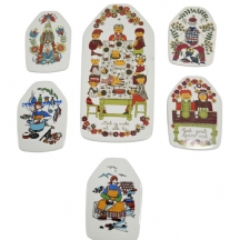 לוט של 6 מגשי פורצלן נורבגים