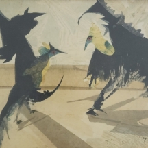 לילי מאסון (צרפת, 1920-2019 ,Lily Masson)  - 'קרב תרנגולים'
