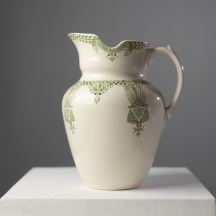 כד חרס בלגי עתיק מסט רחצה לטואלט, מתוצרת: 'Boch Freres, Keramis'