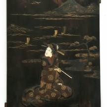 לוח עץ יפני עתיק מסוף המאה ה-19