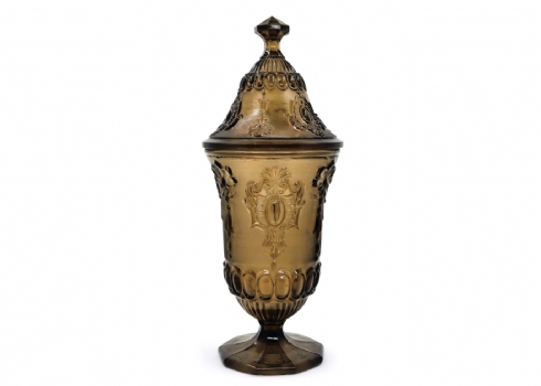 גביע זכוכית ומכסה תואם (Goblet) סוף המאה ה-19