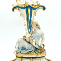 אגרטל Old Paris צרפתי, עשוי פורצלן וביסקוויט