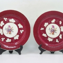 זוג צלחות רוסיות (סובייטיות) גדולות להגשה וכיבוד