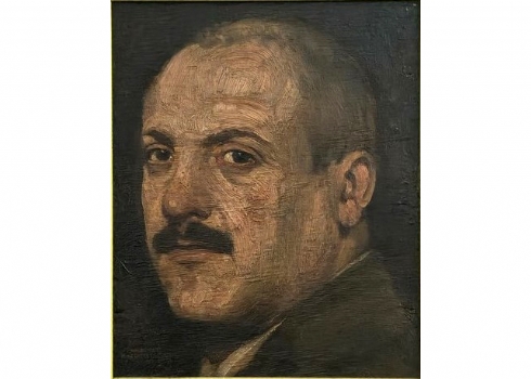 ציור הונגרי עתיק, פורטרט, סיביר, מתוארך ל- 1917