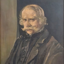 'פורטרט גבר חמור סבר'  ציור עתיק, שמן על בד חתום במונוגרם ומתוארך לשנת 1903