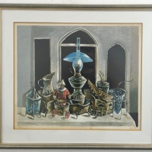 ברגנר, יוסל  (Yosl Bergner) - 'מתופף ועששית', ליטוגרפיה חתומה בעיפרון 133/250