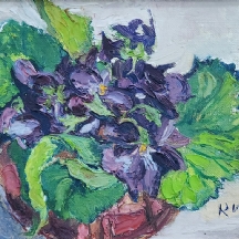 סלה רוסוטה (Sala Russota), 'סיגליות בכד' - שמן על בד צרפתי, חתום