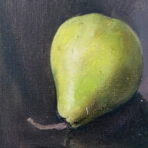 אן מדליי (Ann Medley), 'אגס' - ציור ישן, שמן על בד, חתום