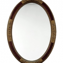 מראה אובלית עתיקה ויפה עשוייה עץ מוזהב