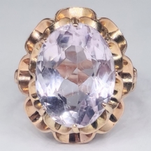 טבעת רטרו לאישה עשויה זהב צהוב 14 קארט