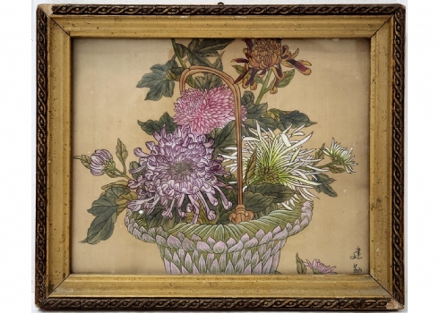 תמונה סינית עתיקה מתקופת הרפובליקה (1912-1949), אקוורל וגואש על נייר, חתומה