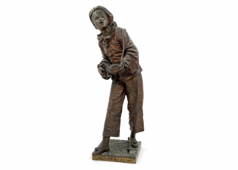 אוטרופ בורה (Eutrope Bouret, צרפתי, 1833-1906) - פסל ברונזה צרפתי עתיק