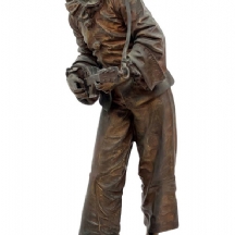 אוטרופ בורה (Eutrope Bouret, צרפתי, 1833-1906) - פסל ברונזה צרפתי עתיק