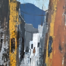 שאול אהלי (Shaul Ohaly) 'דמויות בסימטה', גואש על נייר