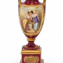 אגרטל פורצלן גרמני עתיק ויפה מתוצרת קרל טיימה דרזדן (Carl Thieme Dresden)