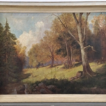 F. Rausch - ציור אירופאי עתיק וגדול, שמן על בד, חתום ומתוארך: 1928.