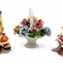 סט נוי עשוי פורצלן בעבודת יד מתוצרת Bassano, איטליה, חתום