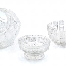 3 פריטי קריסטל גדולים ומרשימים, מלוטשים בעבודת יד