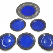 חלקי סט פורצלן צ'כי, להגשת פירות או עוגה, מ-1930 בקירוב