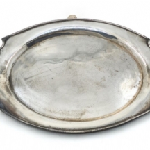 מגש כסף סיני עתיק ויפה לייצוא (Chinese export silver), עשוי כסף