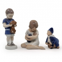 שלושה פסלוני פורצלן דנים איכותיים