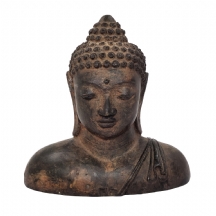 פסל ראש בודהה עשוי נחושת