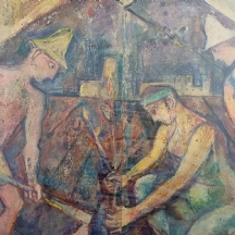 עמנואל רומנו גליצנשטיין (1897-1984), 'שלושה חלוצים נוטעים עץ'