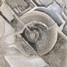 'אוונגרד של אגרוף אפור' - ציור שמן על לוח, חתום ונושא כיתוב בגב הציור