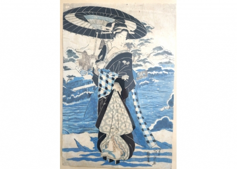 איקדה יושינובו אייסן (יפני, 1790-1848) Ikeda Yoshinobu Eisen - הדפס עתיק