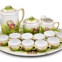 סט פורצלן רוסי עתיק, מתוצרת 'גרדנר' (Gardner) מוסקבה