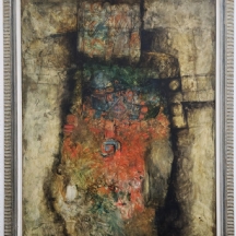 דוד עזוז (David Azuzׂׂ) - 'אישה יושבת על כסא', שמן על בד, חתום