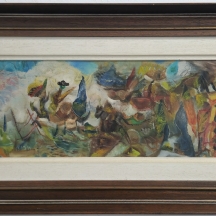 חיים מרוז (נ. 1945) 'נפוליאון על סוסו' - ציור שמן על בד צרפתי