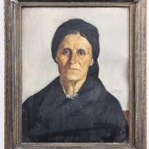 חרלמבוס דומאס (Doumas Charalambos - צייר יווני, 1910-1991) - 'אישה לבושה שחורים'