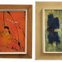 שני ציורים מופשטים של דן לוין (ריכטר)