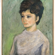 נחום גלבוע (1917-2015) - 'דיוקן אישה' - שמן על לוח, חתום