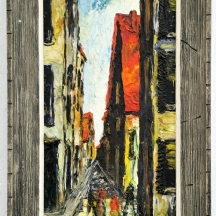 הומר קוסטלו Homer Costello(אמריקאי, 1899-1977)- 'דמויות בסימטה', שמן על בד