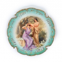 צלחת פורצלן רוסית מתוצרת 'קוזניצוב' Kuznetsov porcelain factory