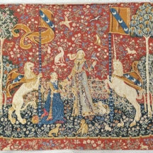 שטיח טפטין (Tapestry) צרפתי לתלייה על הקיר, עשוי אריג גובלן