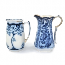 שני קנקנים אנגלים ויקטוריאניים עתיקים מהרבע האחרון של המאה ה-19