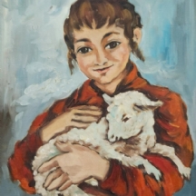 'בדרך לעקדה' - ציור ישראלי, שמן על בד